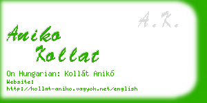 aniko kollat business card